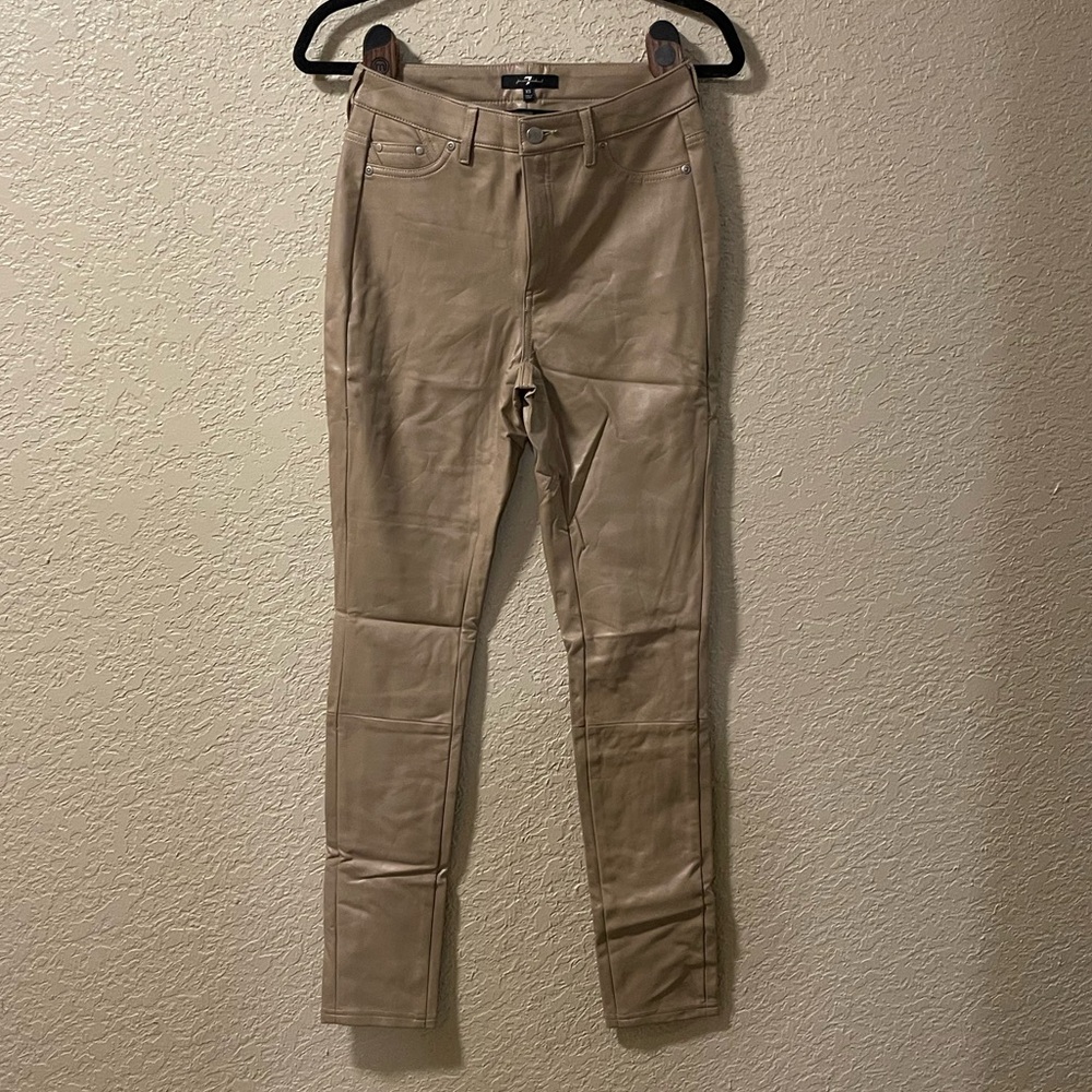 Tan Leather 7 For All Man Kind Pants